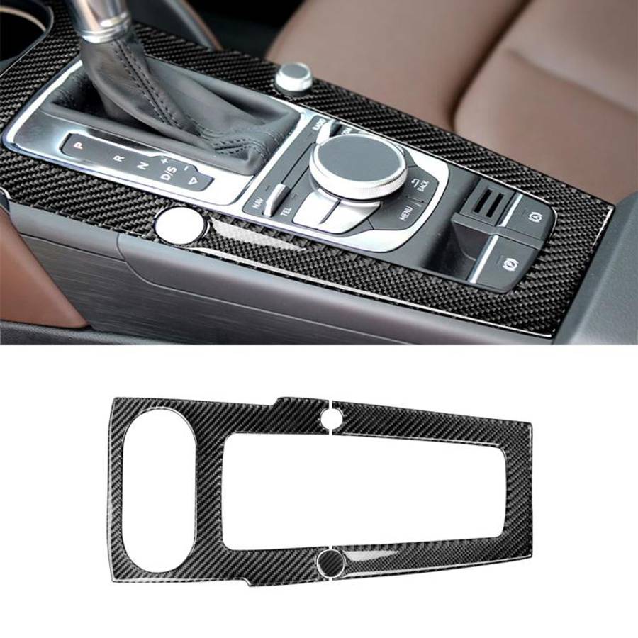Car Carbon Fiber Gear Position Panel Decorative Sticker for Audi 2014-2017 A3, Left Drive, Gear P...