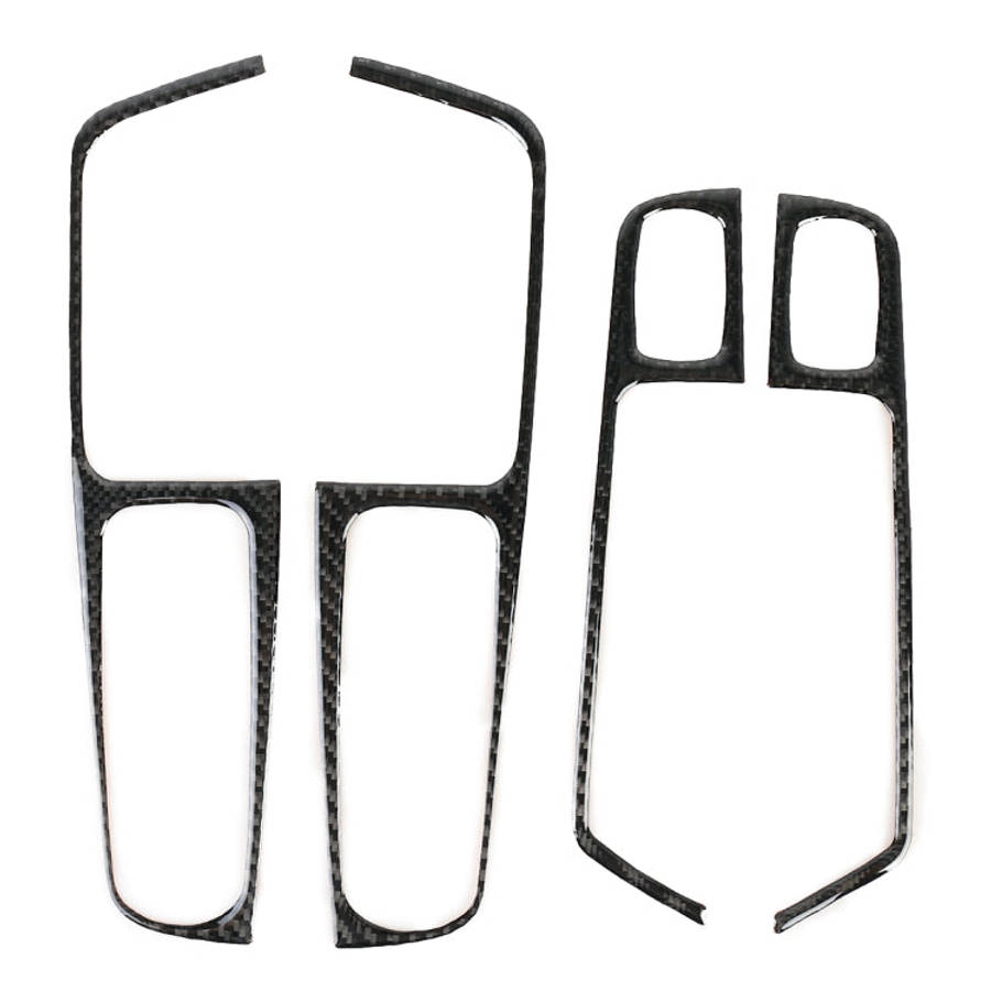 4 PCS Carbon Fiber Car Window Button Panel Decorative Sticker for Porsche Macan, Window Button Panel