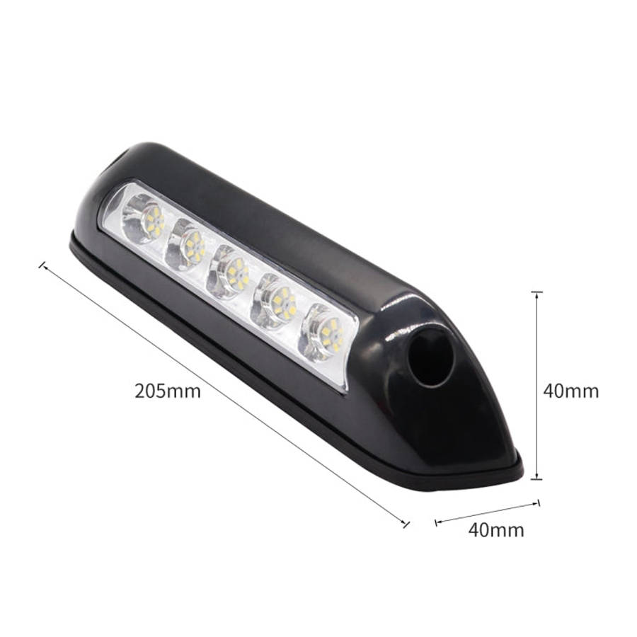 DC 12V 2.6W 6000K IP67 Marine RV Waterproof LED Stair Deck Dome Light Ceiling  Lamp, Black Shell ...