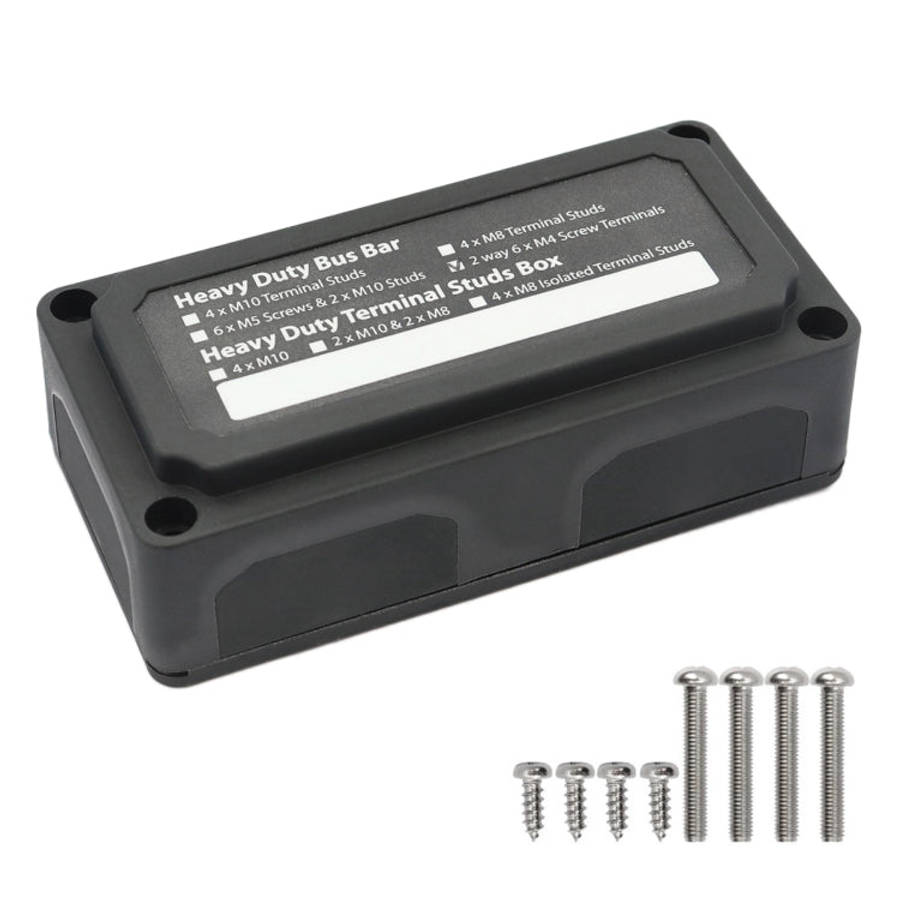 Max DC 48V 100A Heavy-Duty Module Design Bus Bar 4 M6 / 12 M4 Terminal Studs Box Busbar for Car /...