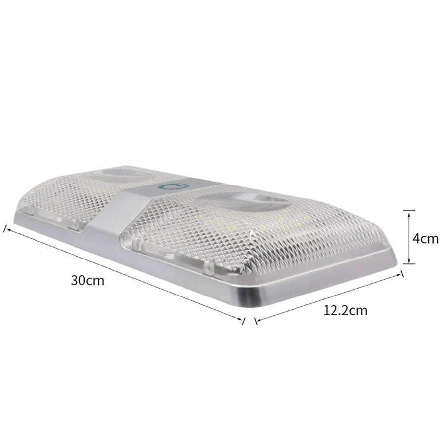 D4376D DC11-18V 6W 6000-6500K IP50 48LEDs SMD-5050 Marine RV Dimmable LED Dome Light Ceiling Lamp...