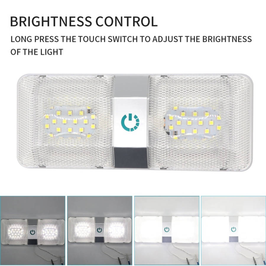 D4376D DC11-18V 6W 6000-6500K IP50 48LEDs SMD-5050 Marine RV Dimmable LED Dome Light Ceiling Lamp...