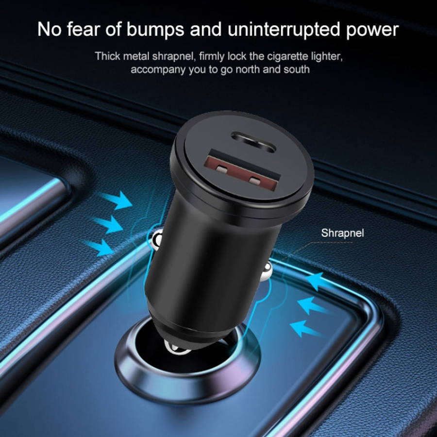 PD 20W USB-C / Type-C + QC 3.0 USB Interface Fast Charging Car Charger