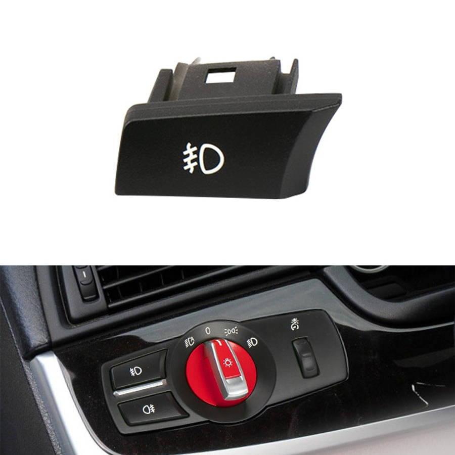 Car Front Fog Light Switch Button Knob for BMW 5 Series 2010-2017, Left Driving, Front Fog Light ...