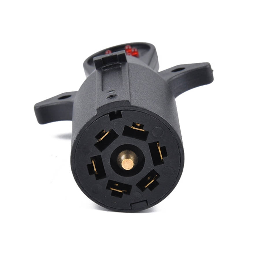 12V 7-Way Blade Trailer Light Wiring Circuit Tester Round Adapter 7 Pin US Plug Signal Tester, Si...