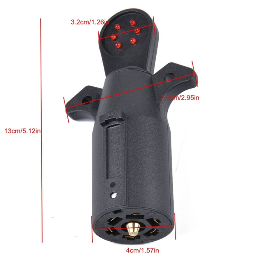 12V 7-Way Blade Trailer Light Wiring Circuit Tester Round Adapter 7 Pin US Plug Signal Tester, Si...
