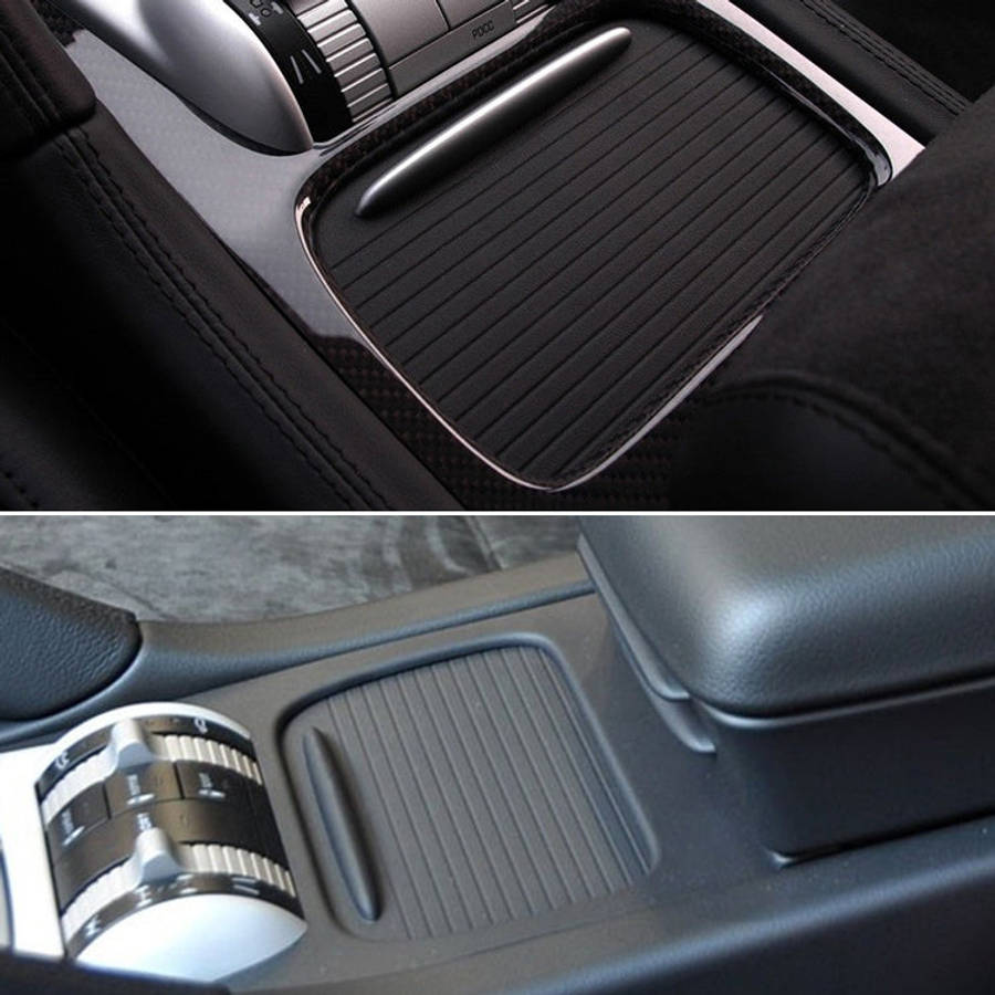 Car Center Console Water Cup Holder Cover Trim for Porsche Cayenne 2003-2010, Left Driving, Left ...