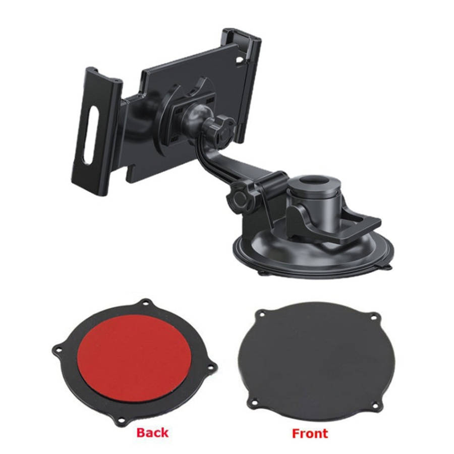 Car Dashboard Tablet Holder PU Suction Cup Windshield Bracket + Tray, PU Suction Cup + Tray