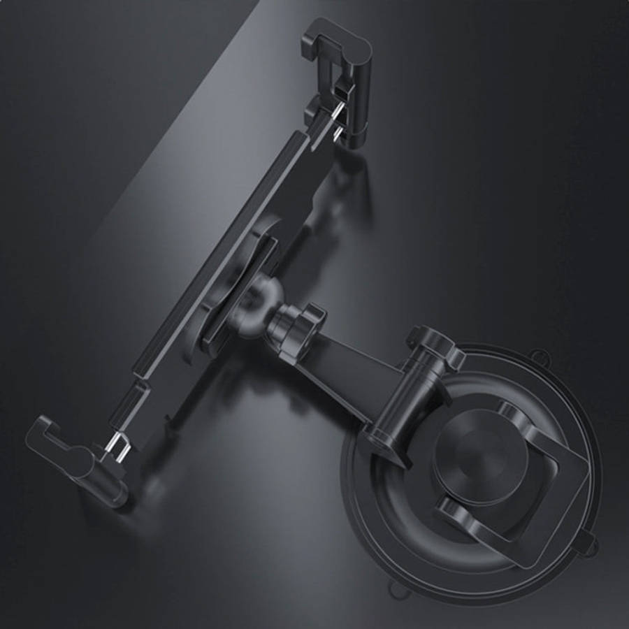 Car Dashboard Tablet Holder PVC Suction Cup Windshield Bracket + Tray, PVC Suction Cup + Tray