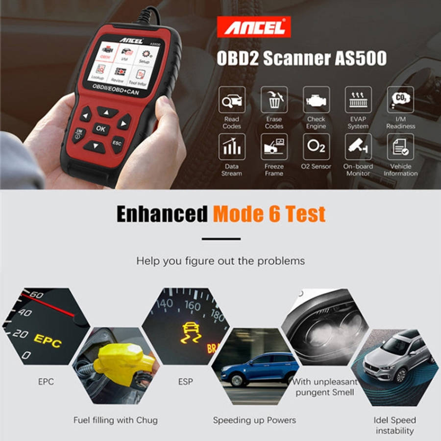 Ancel AS500 OBDII Scanner Engine Reader Car Diagnostics Tool, AS500