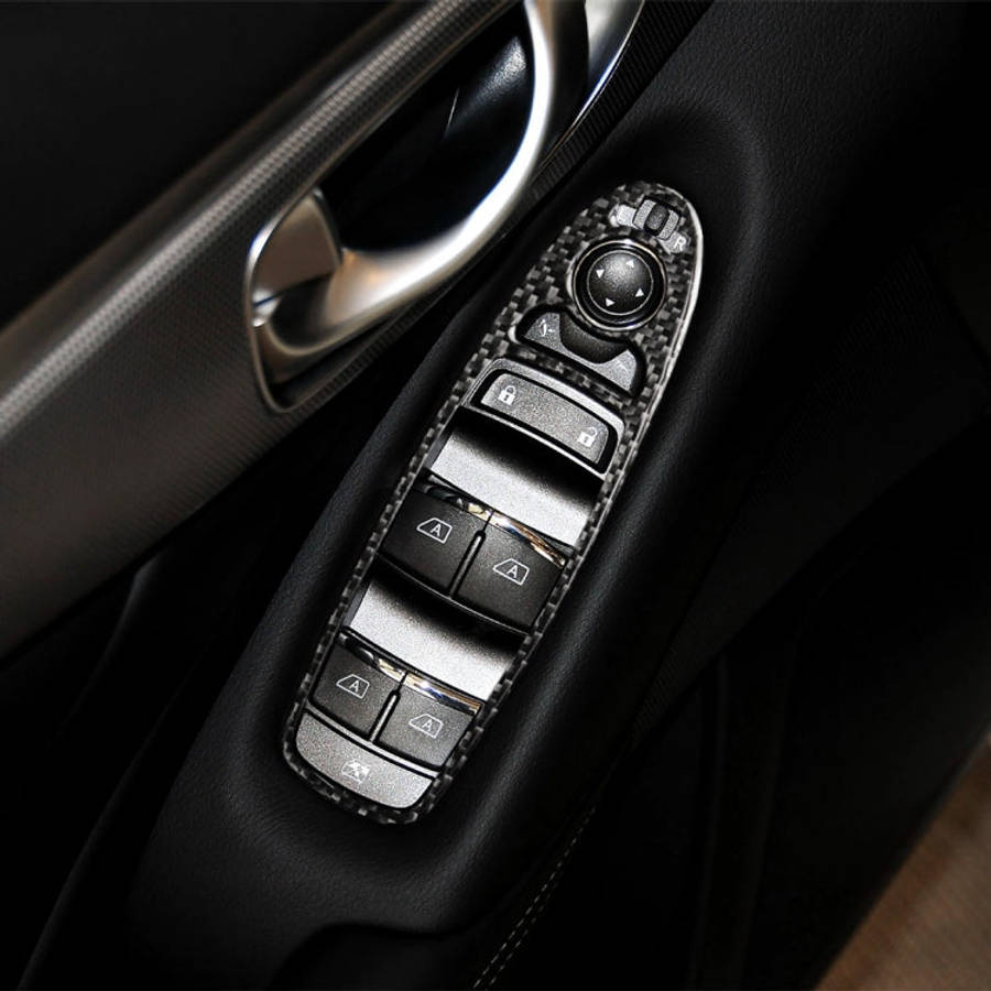 2 PCS Car Carbon Fiber Window Lift Panel Decorative Sticker for Infiniti Q50, Left Drive, Window ...