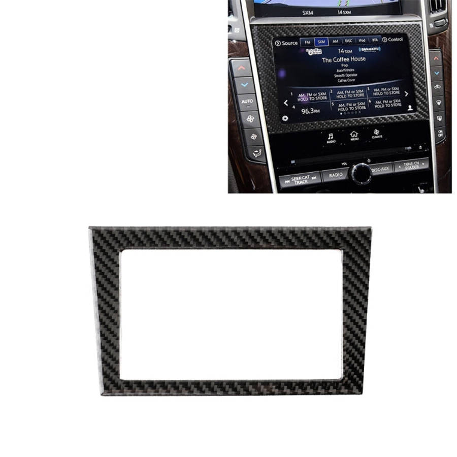Car Carbon Fiber Navigation Frame Decorative Sticker for Infiniti Q50 / Q60 2014-2020, Navigation...
