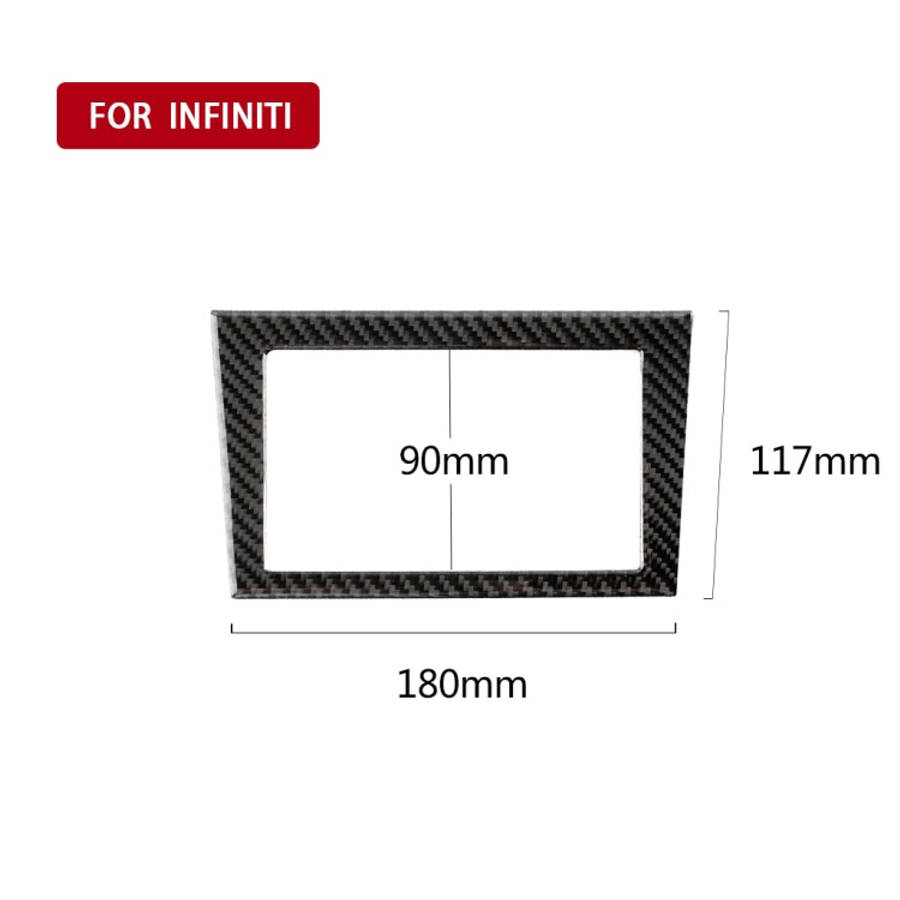 Car Carbon Fiber Navigation Frame Decorative Sticker for Infiniti Q50 / Q60 2014-2020, Navigation...