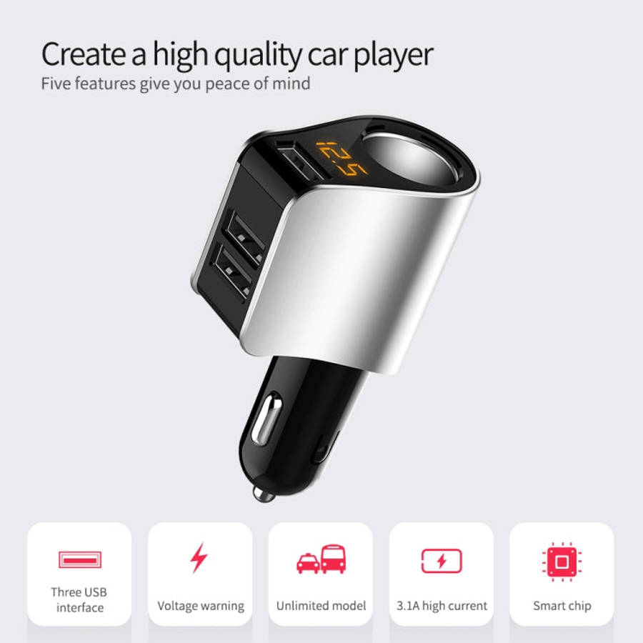 Car Multi-functional Three USB Charger Adapter 3 in 1 Fast Charger, HY101