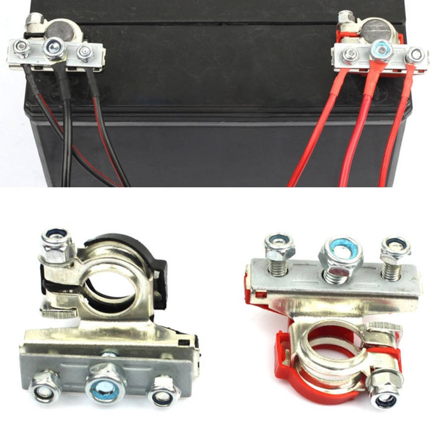 FOXSUR 1 Pair Car Automotive Battery Wire Cable Terminals Clamp Connectors Kit, Wire Cable Terminals