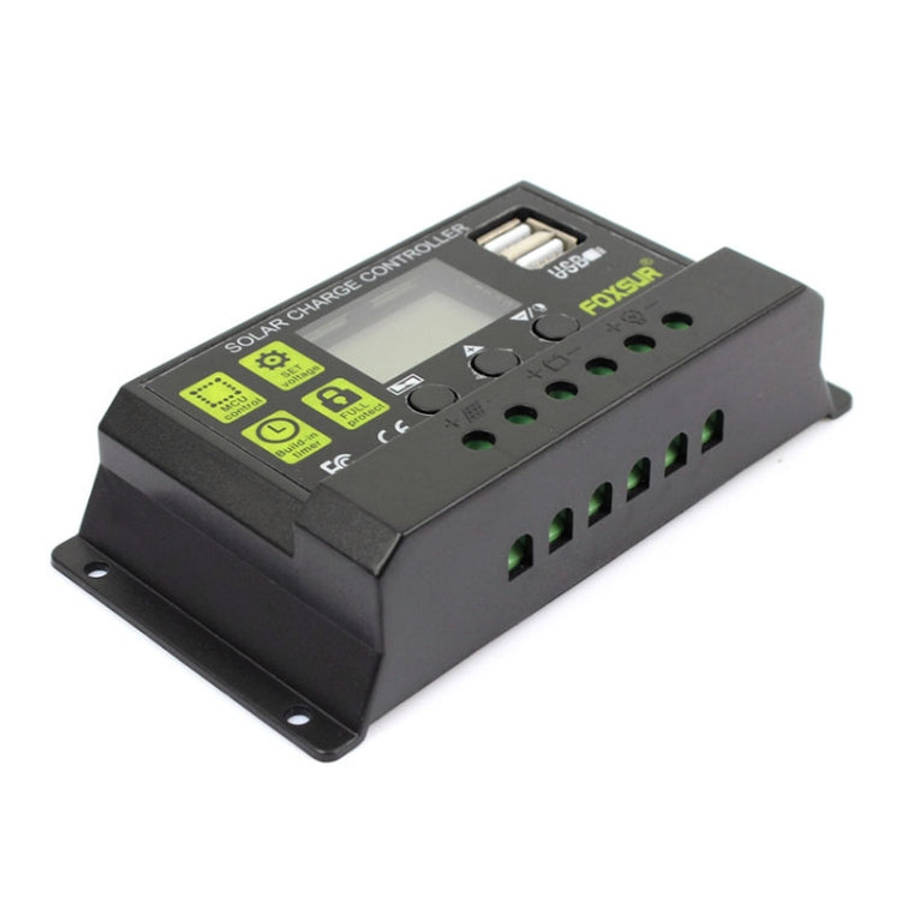 FOXSUR 30A Solar Charge Controller 12V / 24V Automatic Identification Controller, 30A