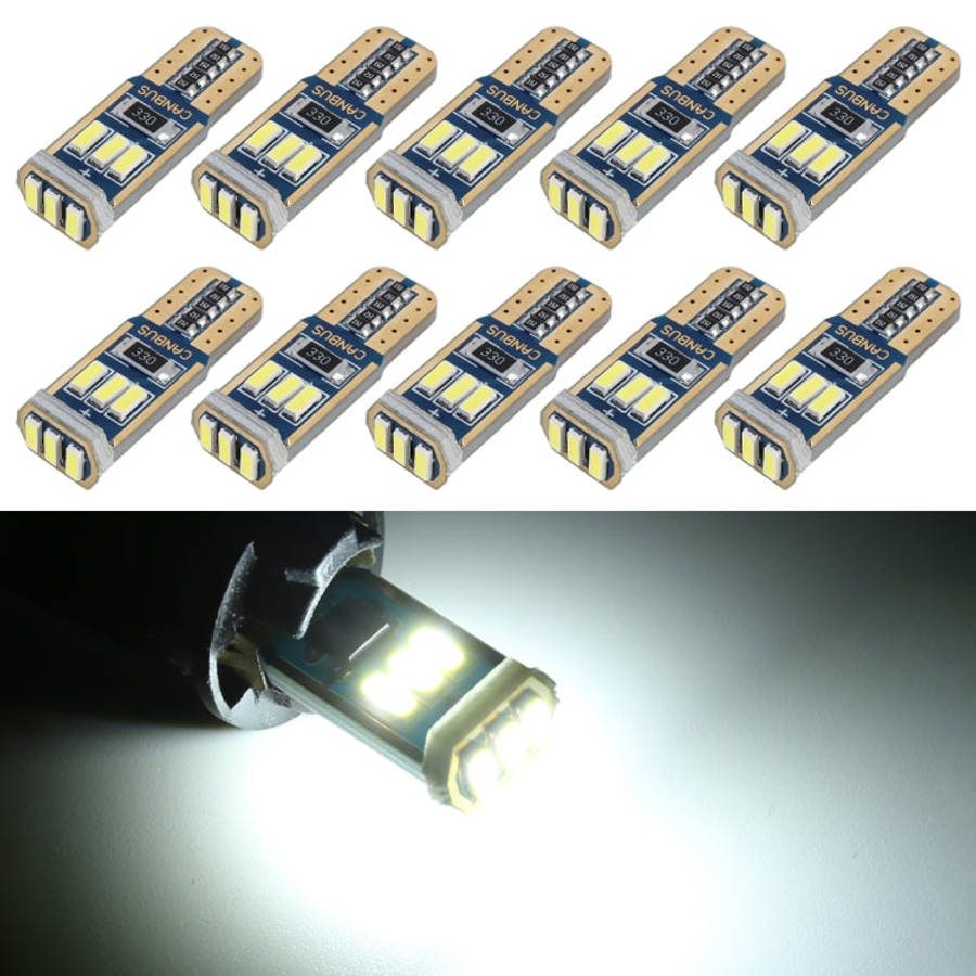 10 PCS T10 DC12V / 1.7W / 6000K / 110LM 9LEDs SMD-4014 Car Clearance Light, with Decoder, 10pcs D...