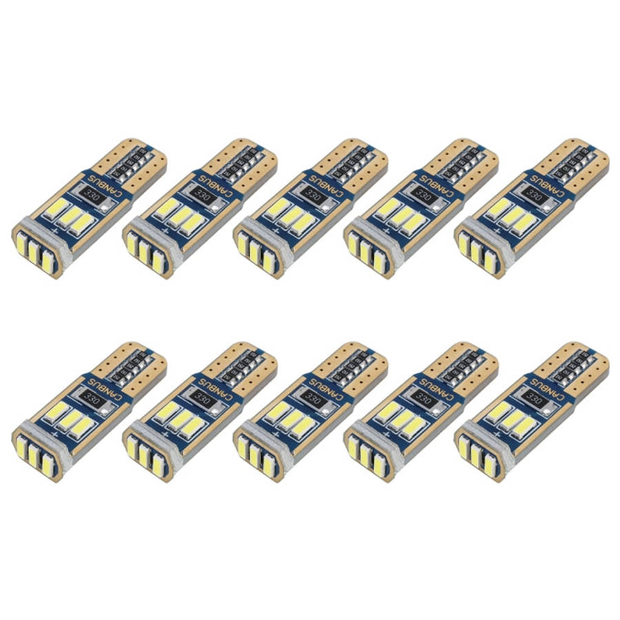10 PCS T10 DC12V / 1.7W / 6000K / 110LM 9LEDs SMD-4014 Car Clearance Light, with Decoder, 10pcs D...