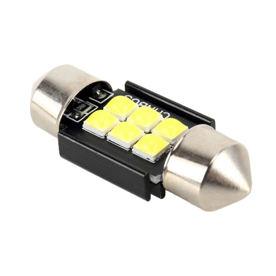 2 PCS 31mm DC12V / 2.5W / 6000K / 170LM 6LEDs SMD-3030 Car Reading Lamp Dome Light, 31mm