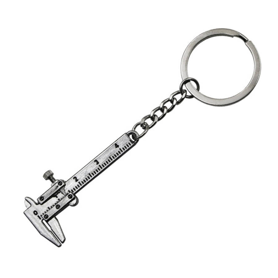5 PCS Mini Vernier Caliper Keychain Key Rings, Vernier Shape(Bronze), Vernier Shape(Silver)