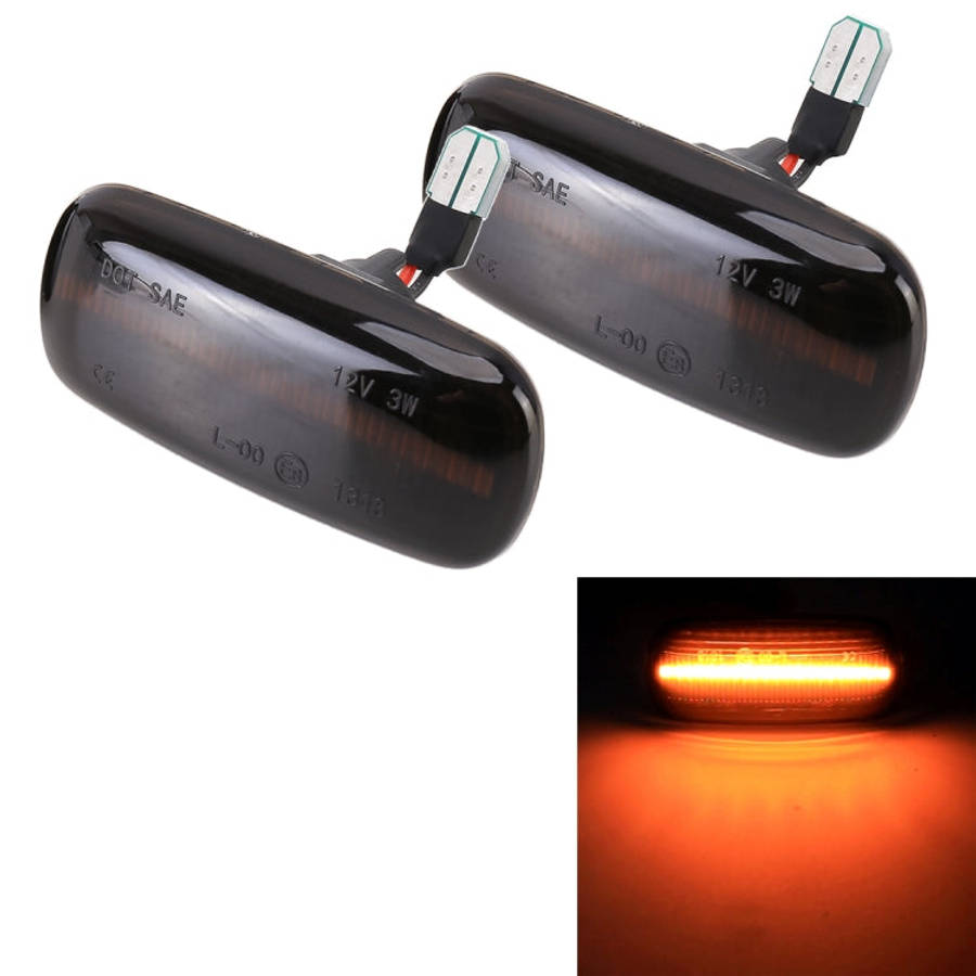 2 PCS DC12V / 3W Car LED Dynamic Blinker Side Lights Flowing Water Turn Signal Light for Audi, Ye...