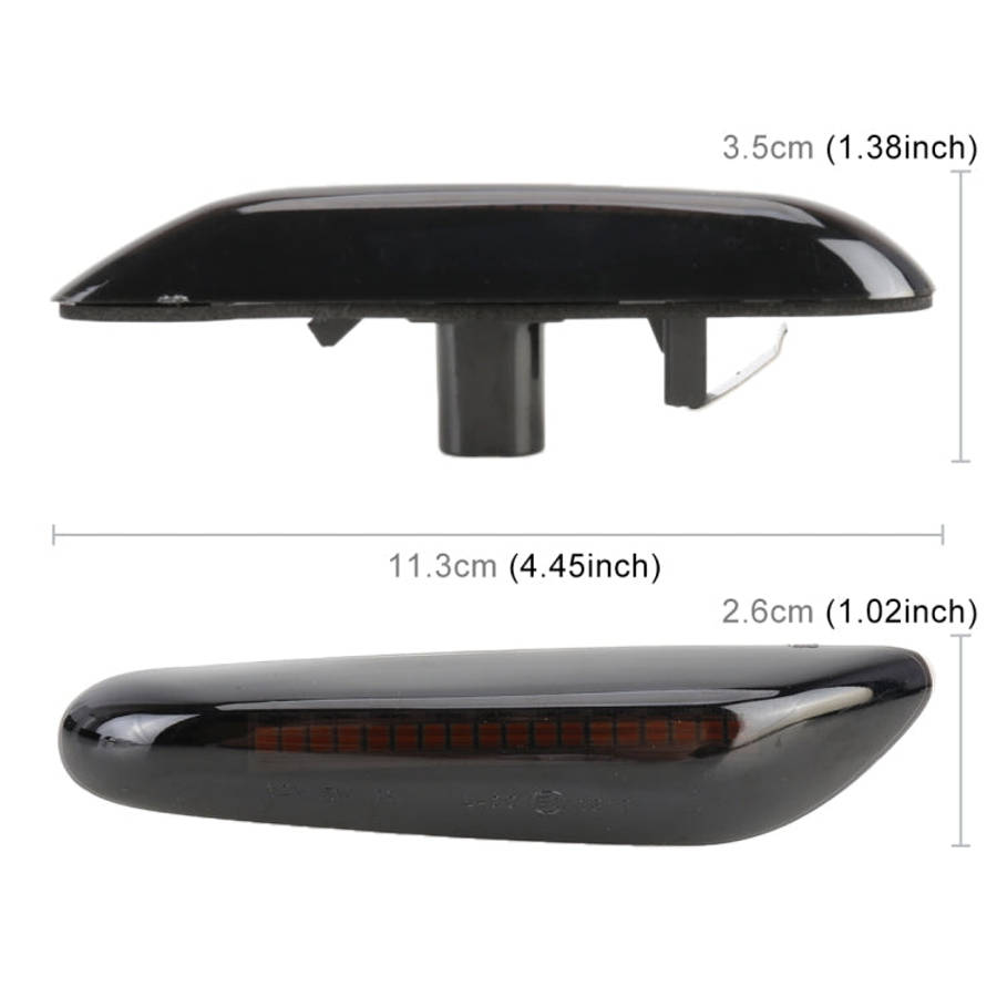 2 PCS D12V / 5W Car LED Dynamic Blinker Side Lights Flowing Water Turn Signal Light for BMW, Yell...