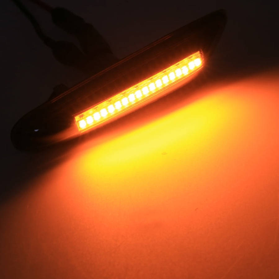 2 PCS D12V / 5W Car LED Dynamic Blinker Side Lights Flowing Water Turn Signal Light for BMW, Yell...