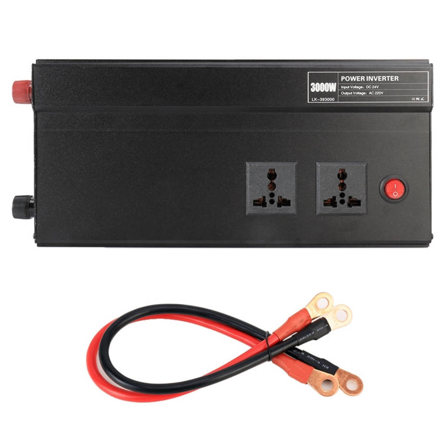3000W DC 24V to AC 220V Car Multi-functional Sine Wave Power Inverter, Random Color Delivery, 300...