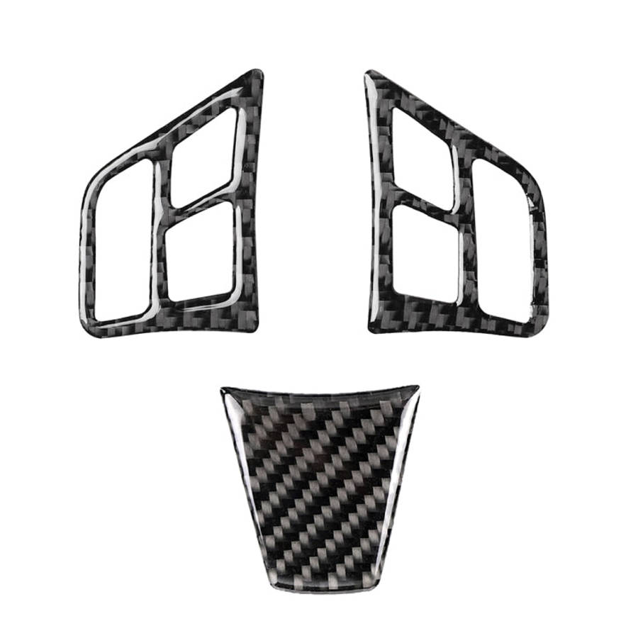 3 in 1 Car Carbon Fiber Solid Color Steering Wheel Button Decorative Sticker for BMW 3 Series E90...