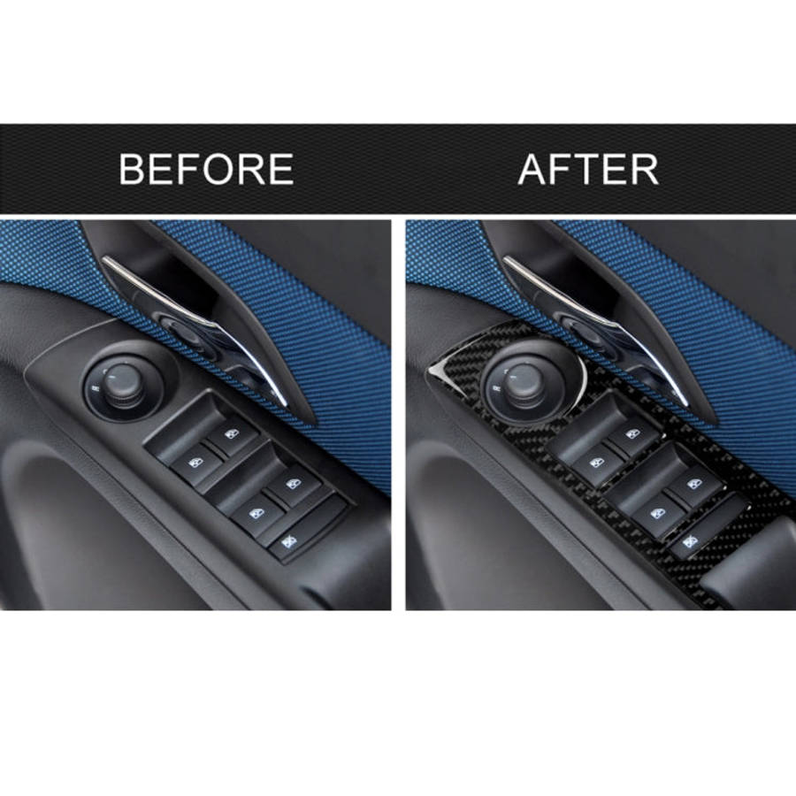 Car Carbon Fiber Window Lift Switch Panel Decorative Sticker for Chevrolet Cruze 2009-2015, Right...