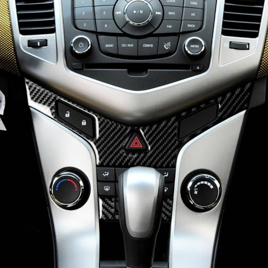 Car Carbon Fiber Air Conditioning Panel Decorative Sticker for Chevrolet Cruze 2009-2015, Left an...