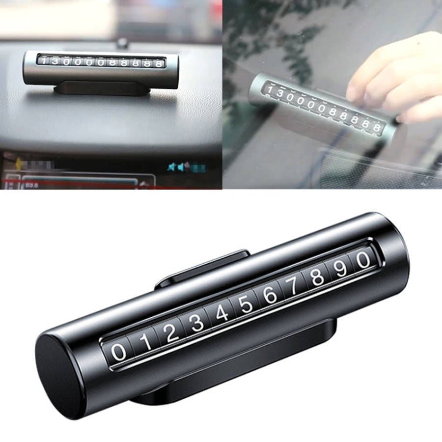 Car Metal Roller Creative Temporary Parking Card Parking Number Card, Metal Roller(Black), Metal ...
