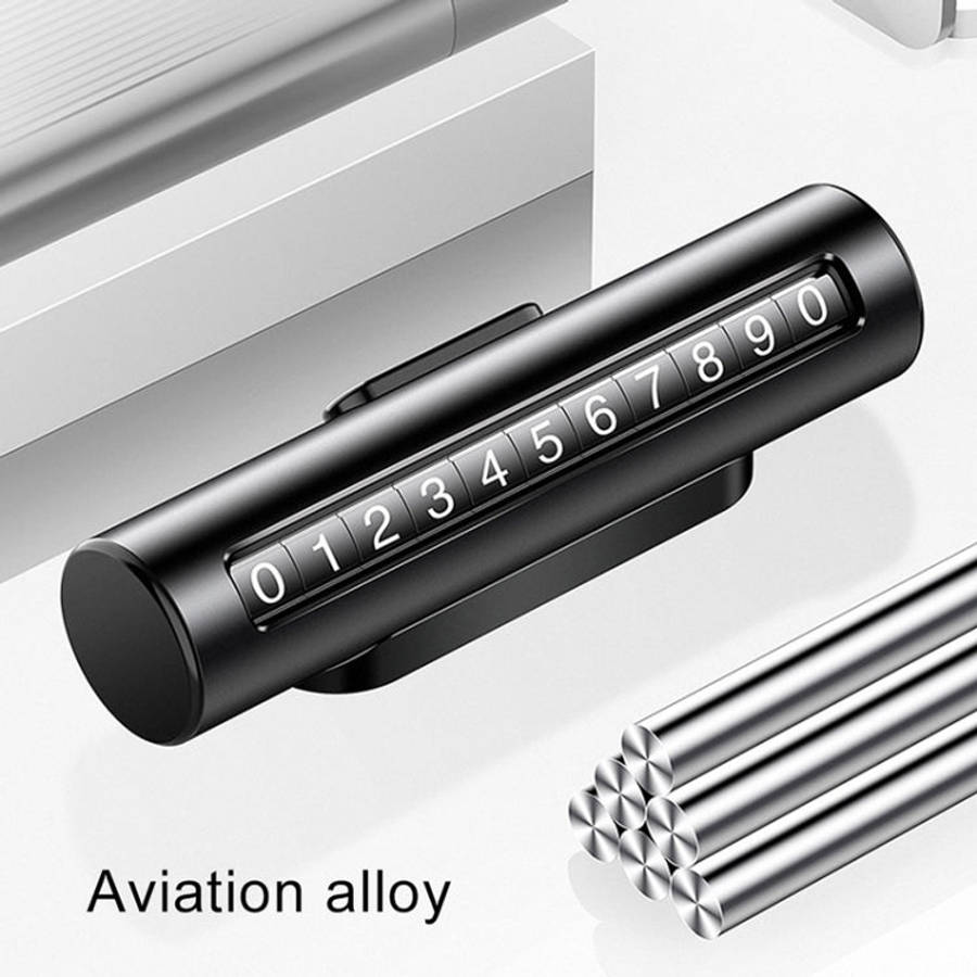Car Metal Roller Creative Temporary Parking Card Parking Number Card, Metal Roller(Black), Metal ...