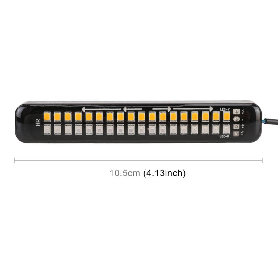 105mm DC12-24V / 1.6W Motorcycle LED Dynamic Blinker Side Lights Flowing Water Brake Lamp Turn Si...