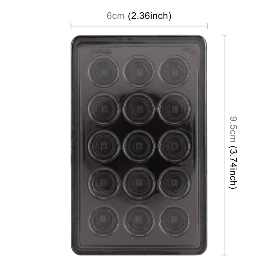 DC12V 1W Car Square Highlight Brake Lights Reversing Light with 15LEDs SMD-3528, Square (Black), ...