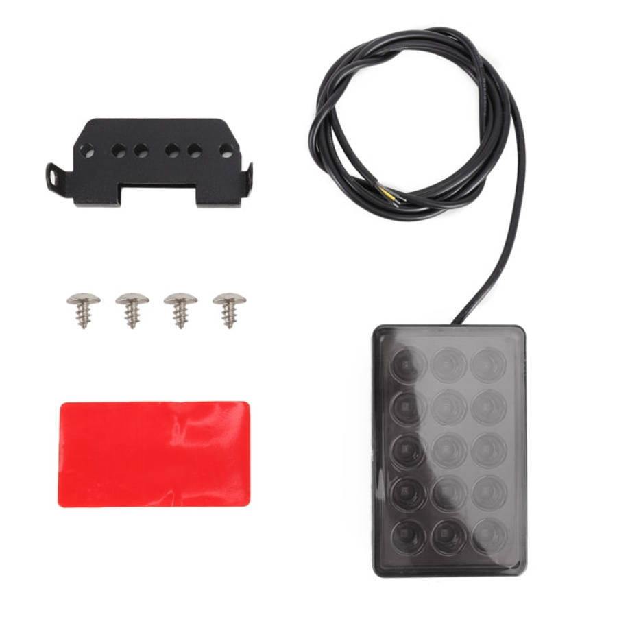 DC12V 1W Car Square Highlight Brake Lights Reversing Light with 15LEDs SMD-3528, Square (Black), ...