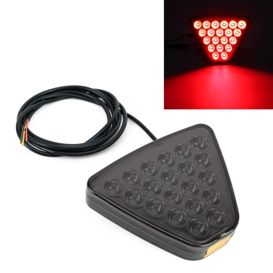 DC12V 1W Car Triangle Highlight Brake Lights Reversing Light with 20LEDs SMD-3528, Triangle (Blac...
