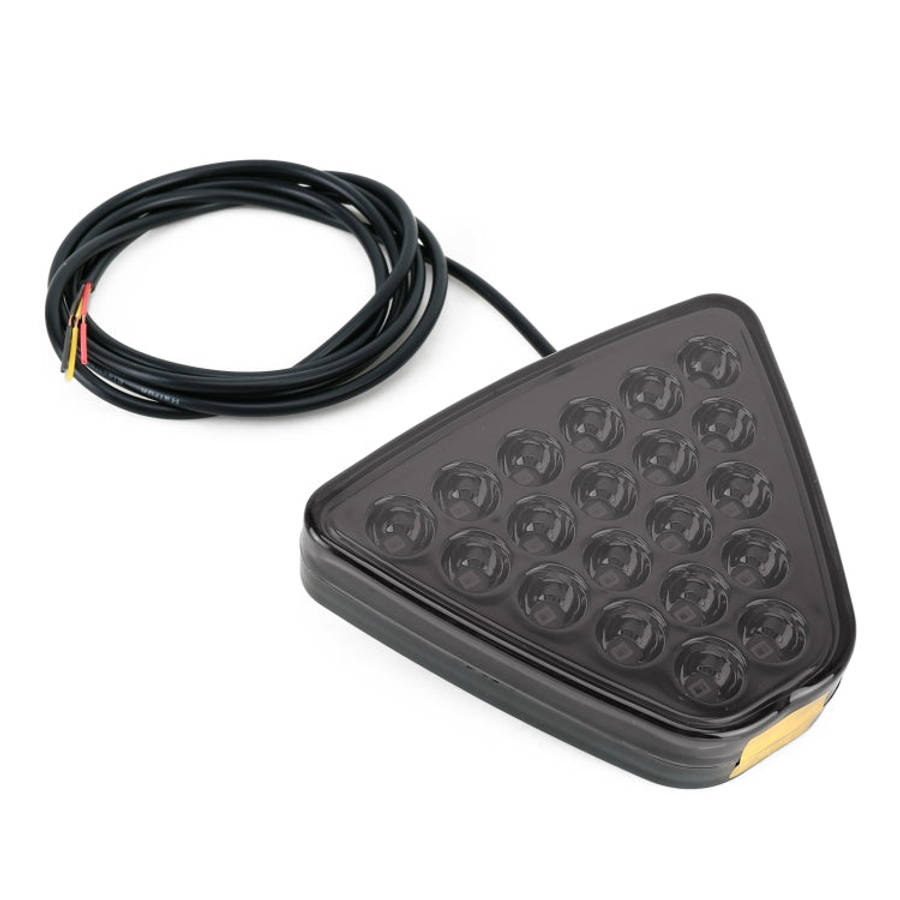 DC12V 1W Car Triangle Highlight Brake Lights Reversing Light with 20LEDs SMD-3528, Triangle (Blac...