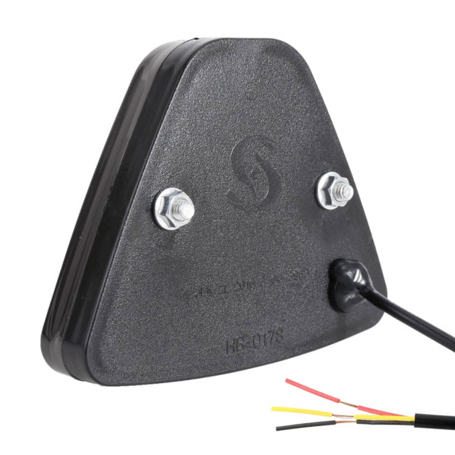 DC12V 1W Car Triangle Highlight Brake Lights Reversing Light with 20LEDs SMD-3528, Triangle (Blac...