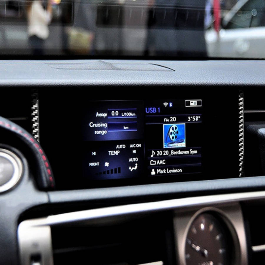 Car Carbon Fiber Navigation Decorative Sticker for Lexus IS250 2013-, Left Drive, Navigation