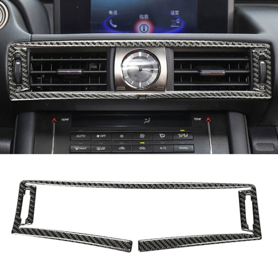Car Carbon Fiber Central Control Air Outlet Decorative Sticker for Lexus IS250 2013-, Left Drive,...
