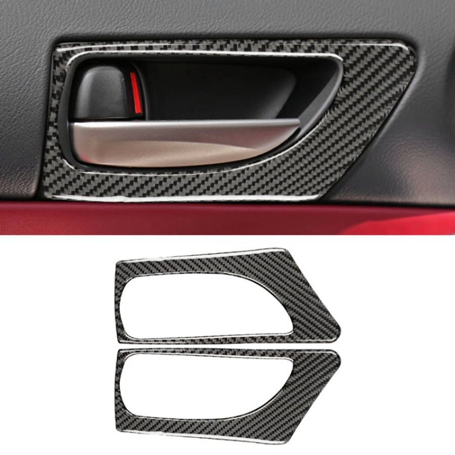 Car Carbon Fiber Front Door Handle Decorative Sticker for Lexus IS250 2013-, Left Drive B Style, ...