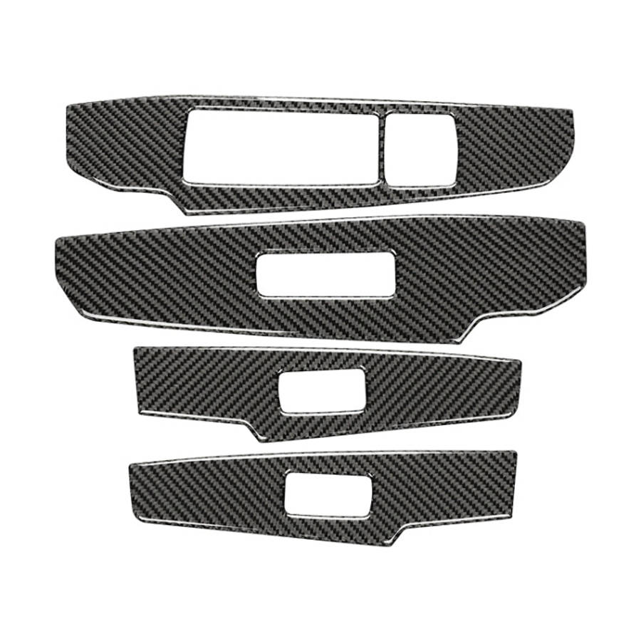 Car Carbon Fiber Window Glass Lifting Panel Button Decorative Sticker for Lexus IS250 2013-, Left...