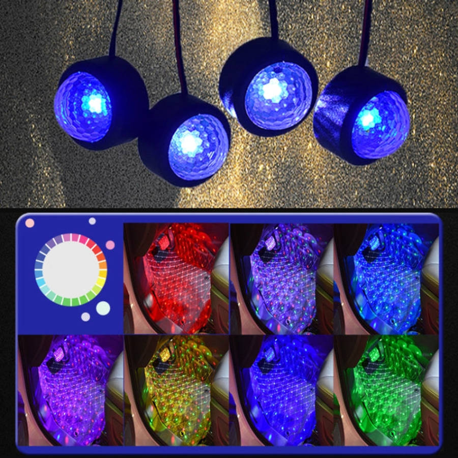 Universal Car  LED Atmosphere Lights Emergency Foot Light Voice Control Version, Voice Control Ve...