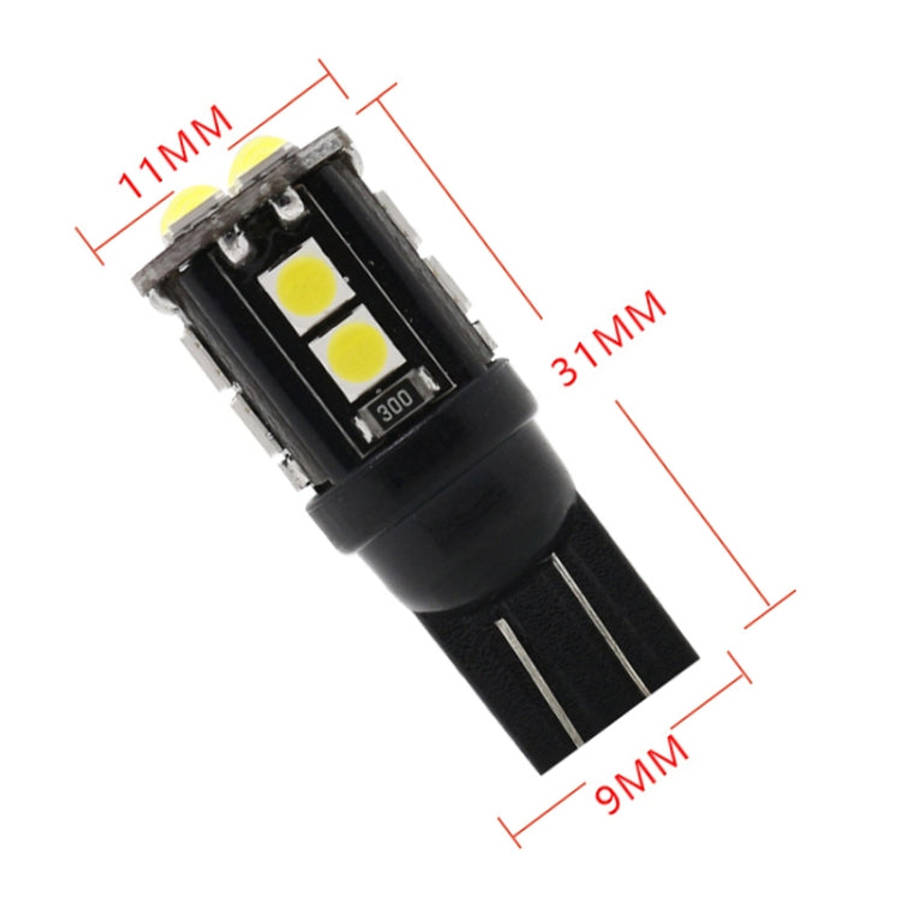 10 PCS T10/168/194 DC12V / 1W / 6000K / 60LM Car Decoding Clearance Lights with 12LEDs SMD-3030 L...
