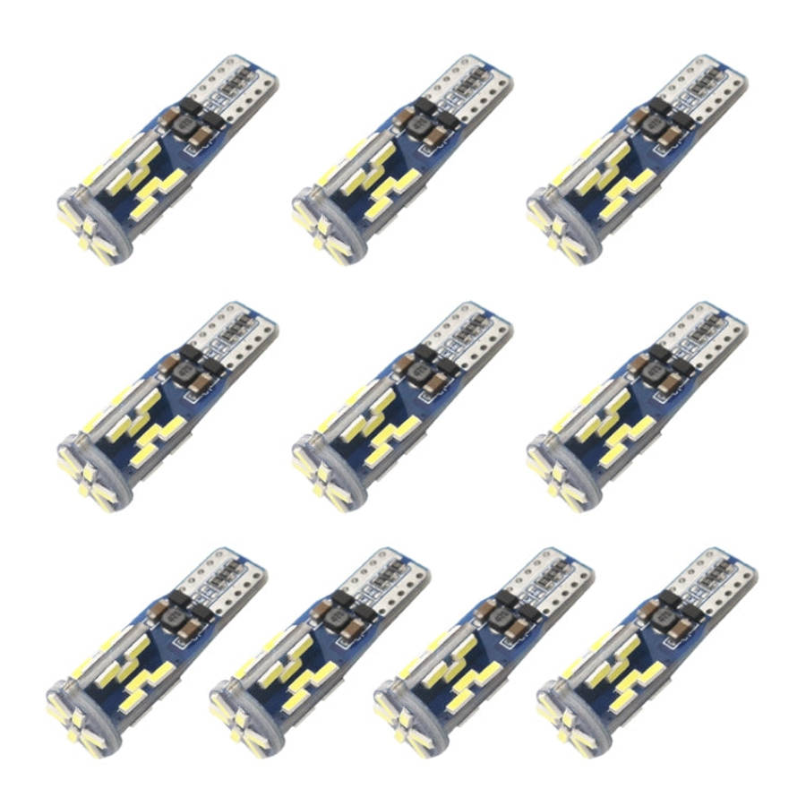 10 PCS T10 DC12V / 3W / 6000K / 180LM Car Canbus Decoding LED Clearance Lights with 30LEDs SMD-40...