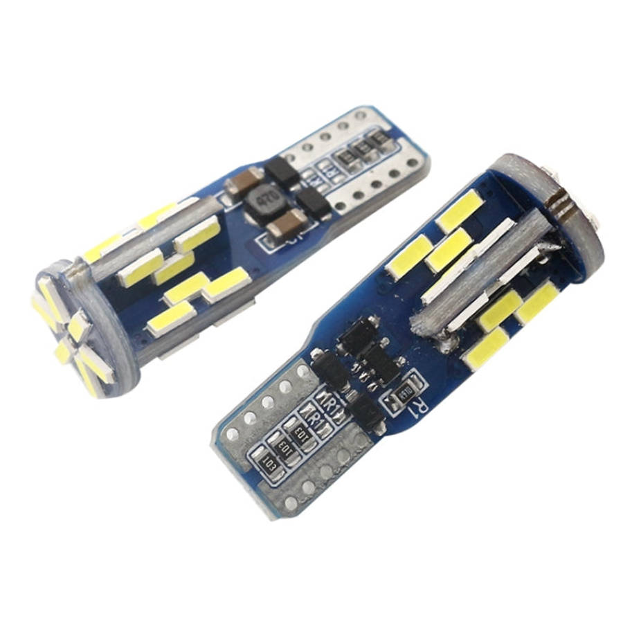 10 PCS T10 DC12V / 3W / 6000K / 180LM Car Canbus Decoding LED Clearance Lights with 30LEDs SMD-40...