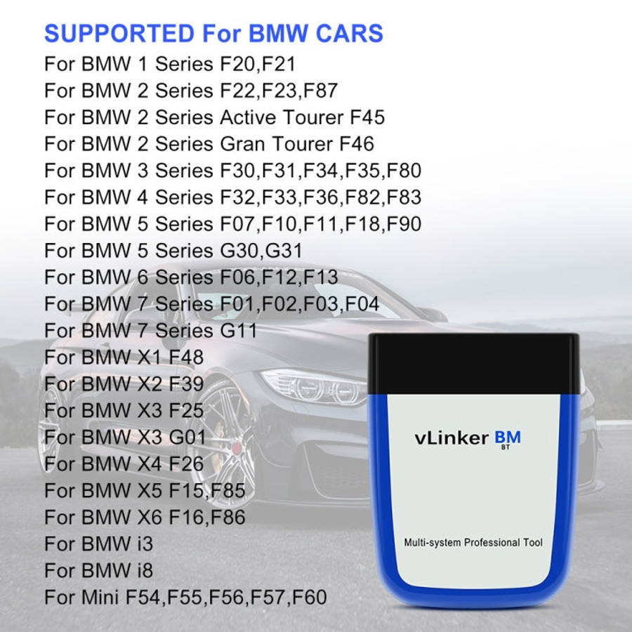 Vgate VLINKER BM V2.2 Bluetooth 3.0 Android Phone Car OBD Fault Diagnosis Detector, BM V2.2 Bluet...