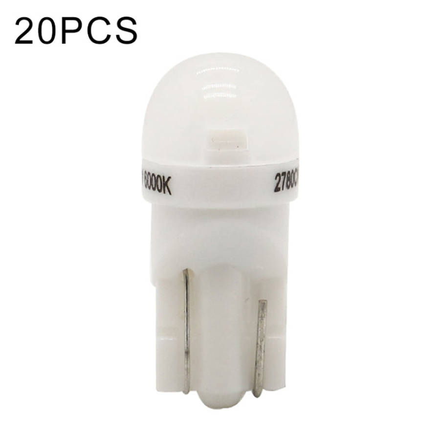 20 PCS T10 DC12V / 0.25W / 6500K / 20LM Car Round Head Plug-in Bubble Reading Light with 1LEDs SM...