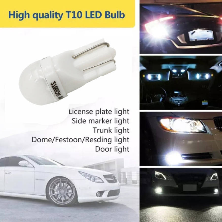 20 PCS T10 DC12V / 0.25W / 6500K / 20LM Car Round Head Plug-in Bubble Reading Light with 1LEDs SM...